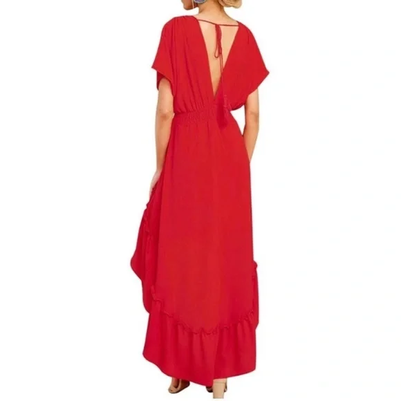 Flying Tomato Red High Low Dress Size XS - Picture 2 of 4